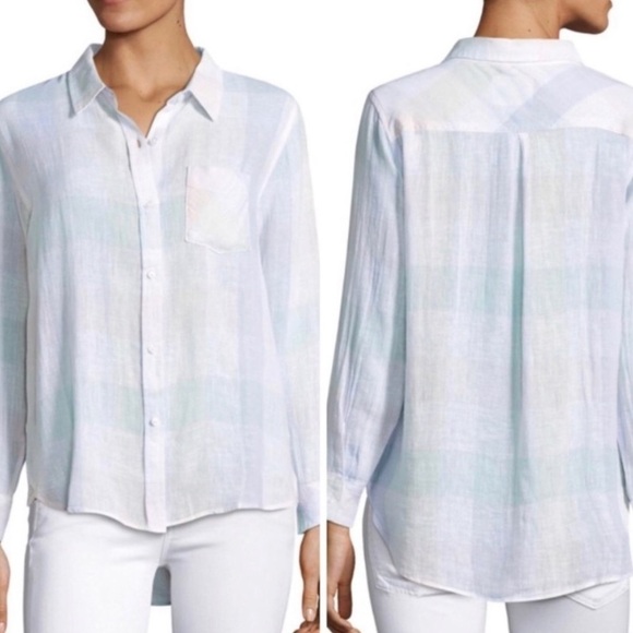Rails Charli Pastel Buffalo Button Up Top shirt - Picture 6 of 12